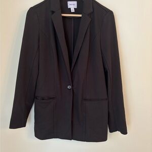 Nine West Black Blazer with Notched Lapels